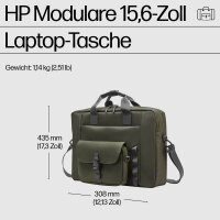 HP Laptoptasche Modular Kunstfaser grün/grau 9J497AA bis 39,6 cm (15,6 Zoll)