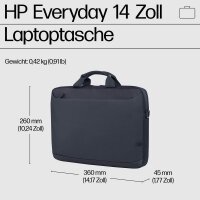 HP Laptoptasche Everyday Kunstfaser grau A08JSAA bis 35,6 cm (14 Zoll)