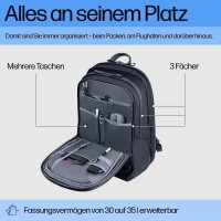 HP Laptop-Rucksack Travel Plus Kunstfaser blau bis 43,2 cm (17 Zoll)