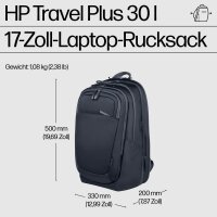 HP Laptop-Rucksack Travel Plus Kunstfaser blau bis 43,2 cm (17 Zoll)