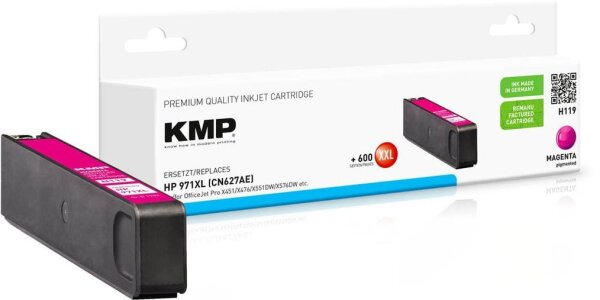 KMP H119 magenta Druckerpatrone kompatibel zu HP 971XL (CN627AE)