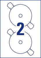 AVERY Zweckform CD-Etiketten L7760-25 weiß, 50 Etiketten