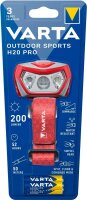 VARTA Outdoor Sports H20 Pro LED Stirnlampe rot, 200...