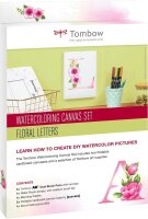 Tombow Florale Buchstaben Malset farbsortiert, 1 Set