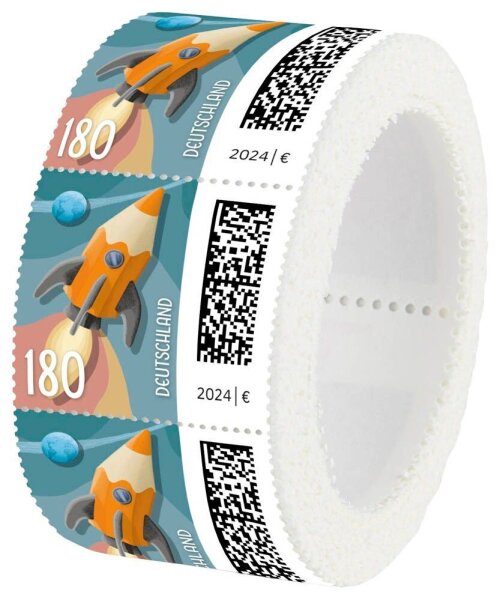 Deutsche Post 1,80 € Briefmarken "Raketenpost" selbstklebend, 500 St.