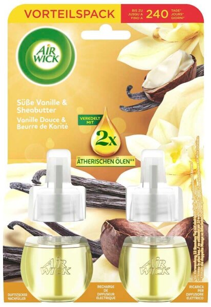 AIRWICK Raumduft-Nachfüller DUO Vanille 19,0 ml, 2 St.