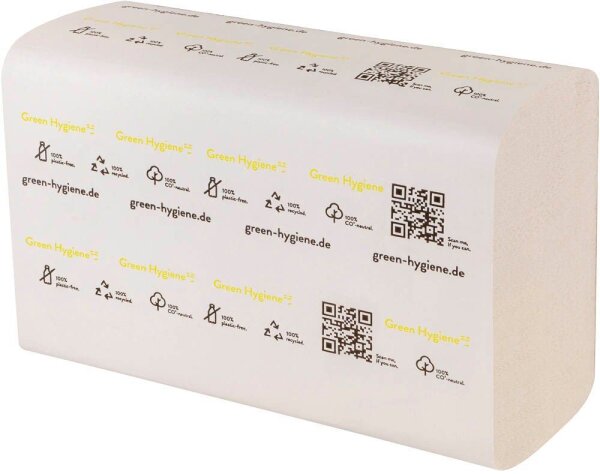 Green Hygiene® Papierhandtücher INGEBORG Interfold-Falzung 2-lagig weiß, 3.000 Tücher
