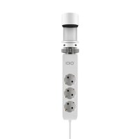 IOIO SL 3000 3-fach Tischsteckdose 1,5 m weiß mit USB-Buchse