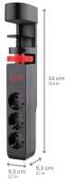 IOIO SL 3000 3-fach Tischsteckdose 1,5 m schwarz mit...
