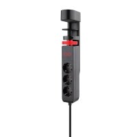 IOIO SL 3000 3-fach Tischsteckdose 1,5 m schwarz mit USB-Buchse