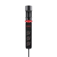 IOIO SL 3000 3-fach Tischsteckdose 1,5 m schwarz mit USB-Buchse