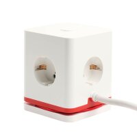 IOIO SW 1000 3-fach Steckdosenwürfel  1,5 m weiß mit USB-Buchse
