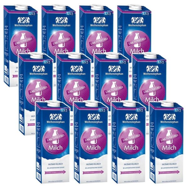 Weihenstephan LAKTOSEFREI Milch 3,5 % 12x 1,0 l