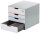 DURABLE Schubladenbox VARICOLOR® MIX SAFE  weiß mit bunten Farblinien 762627, DIN A4 mit 4 Schubladen, 1 St.