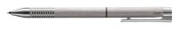 LAMY Kugelschreiber logo twin pen Multifunktionsstift silber brushed, Schreibfarbe: schwarz, 1 St.