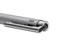 LAMY Kugelschreiber logo twin pen Multifunktionsstift silber brushed, Schreibfarbe: schwarz, 1 St.