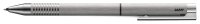 LAMY Kugelschreiber logo twin pen Multifunktionsstift silber brushed, Schreibfarbe: schwarz, 1 St.