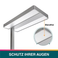unilux LIXUS LED Stehlampe metallgrau 50 W