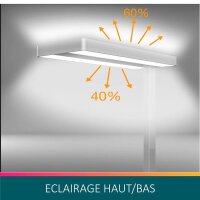unilux LIXUS LED Stehlampe metallgrau 50 W