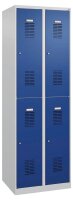 CP Spinde Basic Plus enzianblau, lichtgrau 088355-20 S10003, 4 Schließfächer 60,0 x 50,0 x 185,0 cm