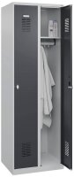 CP Spinde Classic Plus anthrazitgrau, lichtgrau 088055-20 S10001, 2 Schließfächer 60,0 x 50,0 x 185,0 cm