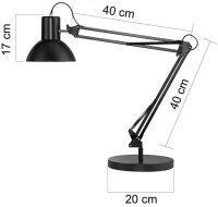 unilux SUCCESS 80 Schreibtischlampe schwarz