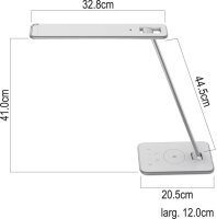 unilux JAZZ LED LED-Schreibtischlampe weiß/grau 13 W