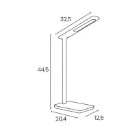 unilux JAZZ LED LED-Schreibtischlampe weiß/grau 13 W
