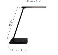unilux LINKA LED LED-Schreibtischlampe schwarz 6,4 W