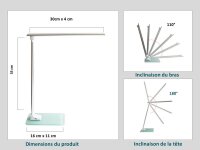 unilux POPY LED LED-Schreibtischlampe weiß/metallgrau 6 W