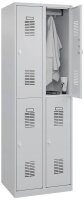 CP Spinde Basic Plus lichtgrau 088355-20 S10002, 4 Schließfächer 60,0 x 50,0 x 185,0 cm