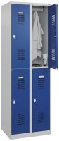 CP Spinde Basic Plus lichtgrau 088355-20 S10002, 4 Schließfächer 60,0 x 50,0 x 185,0 cm