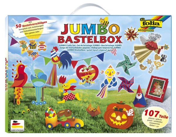 folia Bastelset JUMBO 107-tlg. mehrfarbig