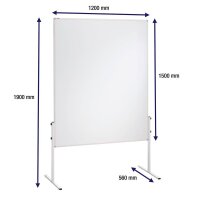 FRANKEN Moderationswand X-tra!Line 120,0 x 150,0 cm weiß