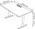 Kerkmann Move Base plus elektrisch höhenverstellbarer Schreibtisch weiß rechteckig, T-Fuß-Gestell silber 160,0 x 80,0 cm