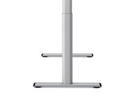 Kerkmann Move Base plus elektrisch höhenverstellbarer Schreibtisch weiß rechteckig, T-Fuß-Gestell silber 180,0 x 80,0 cm
