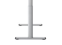 Kerkmann Move Base plus elektrisch höhenverstellbarer Schreibtisch lichtgrau rechteckig, T-Fuß-Gestell silber 180,0 x 80,0 cm