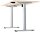 Kerkmann Move Base plus elektrisch höhenverstellbarer Schreibtisch lichtgrau rechteckig, T-Fuß-Gestell silber 180,0 x 80,0 cm