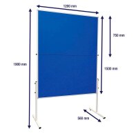 FRANKEN Moderationswand X-tra!Line 120,0 x 150,0 cm blau