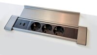 Kerkmann Move Base plus elektrisch höhenverstellbarer Schreibtisch anthrazit rechteckig, T-Fuß-Gestell silber 160,0 x 80,0 cm