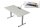 Kerkmann Move Base plus elektrisch höhenverstellbarer Schreibtisch lichtgrau rechteckig, T-Fuß-Gestell silber 160,0 x 80,0 cm