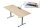 Kerkmann Move Base plus elektrisch höhenverstellbarer Schreibtisch ahorn rechteckig, T-Fuß-Gestell silber 180,0 x 80,0 cm