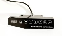 Kerkmann Move 1 plus elektrisch höhenverstellbarer Schreibtisch eiche rechteckig, T-Fuß-Gestell grau 160,0 x 80,0 cm