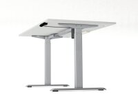 Kerkmann Move 1 plus elektrisch höhenverstellbarer Schreibtisch lichtgrau rechteckig, T-Fuß-Gestell grau 180,0 x 80,0 cm