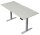 Kerkmann Move 1 plus elektrisch höhenverstellbarer Schreibtisch lichtgrau rechteckig, T-Fuß-Gestell grau 180,0 x 80,0 cm