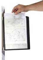 DURABLE Wand-Sichttafelsystem VARIO® MAGNET WALL 591401 DIN A4 schwarz mit 5 St. Sichttafeln, 1 St.