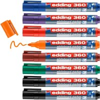 edding 360 Whiteboard-Marker farbsortiert 1,5 - 3,0 mm, 8...