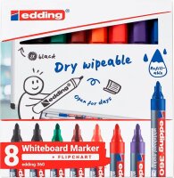 edding 360 Whiteboard-Marker farbsortiert 1,5 - 3,0 mm, 8 St.