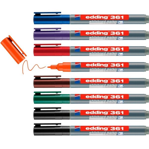 edding 361 Whiteboard-Marker farbsortiert 1,0 mm, 8 St.
