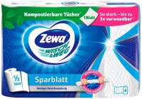 Zewa Küchenrollen WISCH&WEG Sparblatt 2-lagig, 4 Rollen